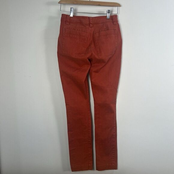 Cabi Womens Pants Size 0 Faded Red Tapered Leg Pockets Classic Casual Comfort - Picture 3 of 11